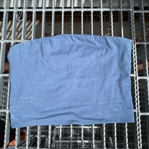 Blue Crop Top Strapless